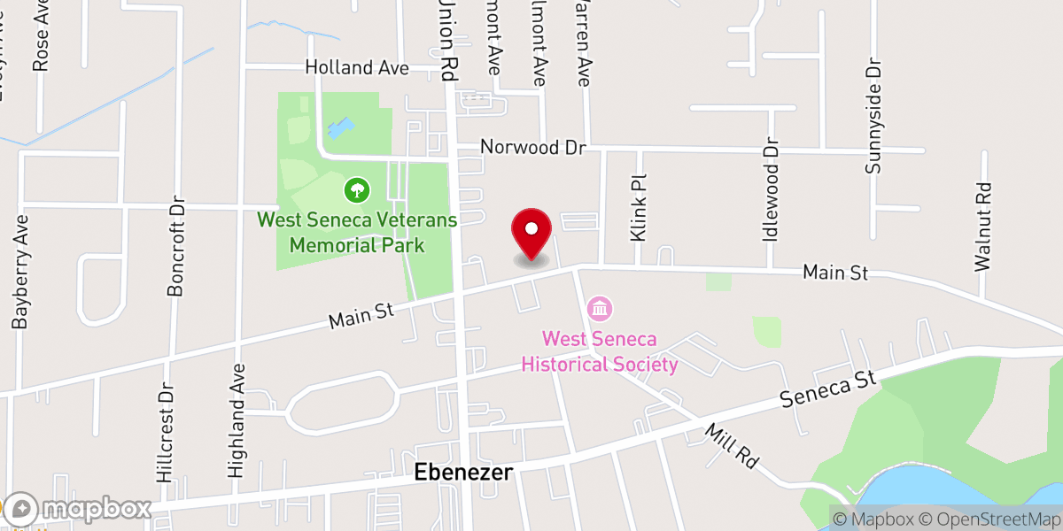 Map showing location of Ebenezer United Church