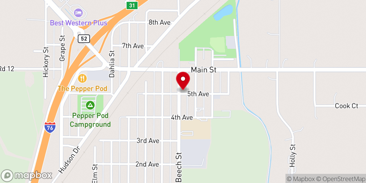 Map showing location of James Memorial United Methodist Church