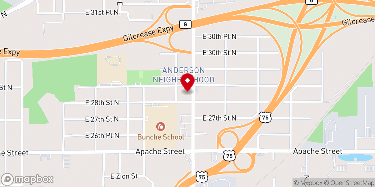 Map showing location of Christ Temple CME Church