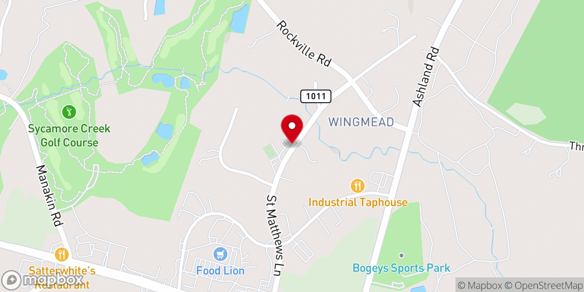 Map showing location of Saint Matthews Church