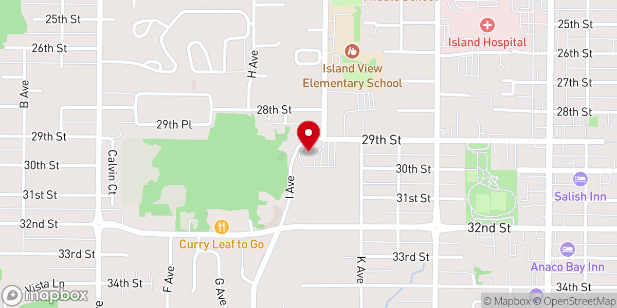 Map showing location of Family Life Assembly of God, Anacortes