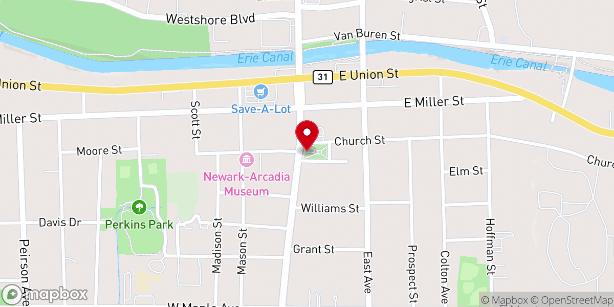 Map showing location of Newark Central Park