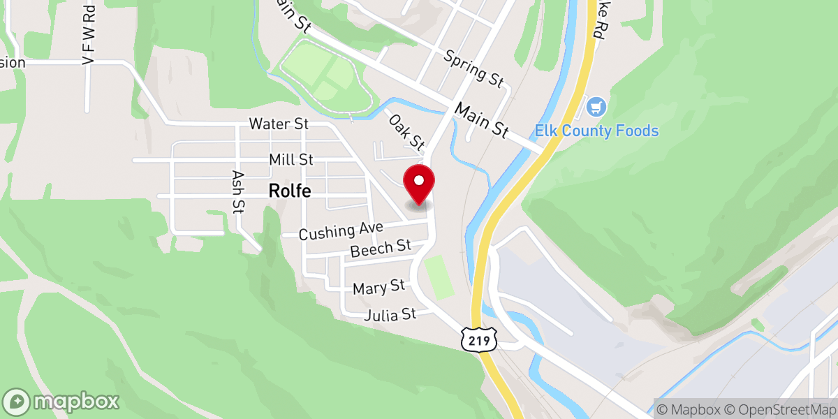 Map showing location of United Methodist Church
