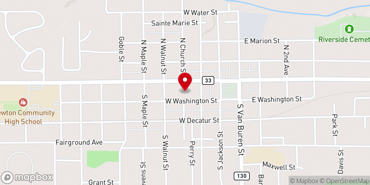 Map showing location of St Thomas Parish Center