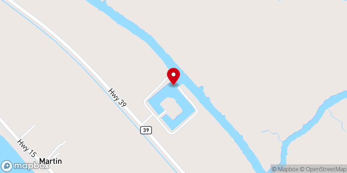 Map showing location of Pointe A La Hache Boat Harbor