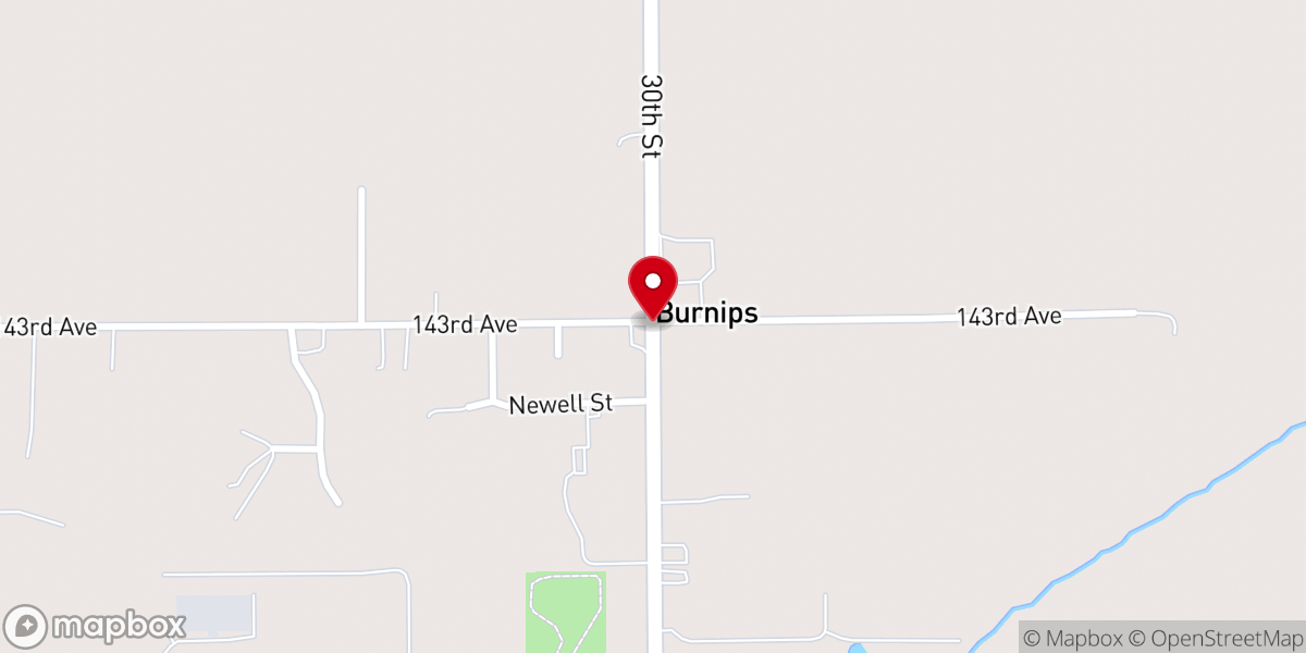 Map showing location of Burnips