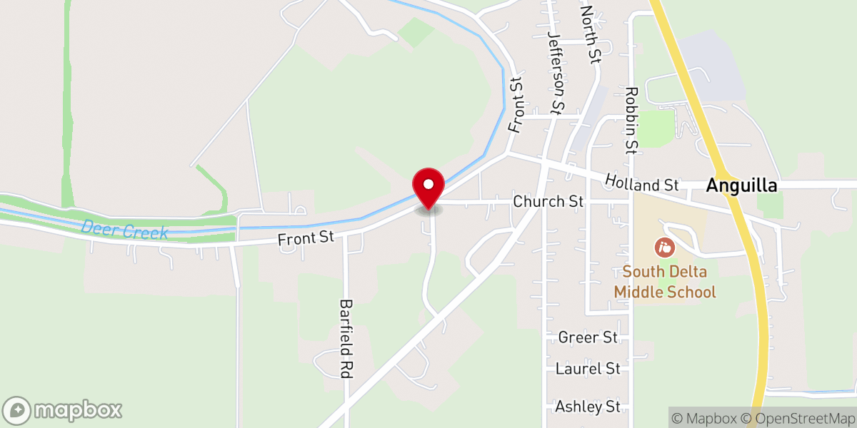 Map showing location of Anguilla Methodist Church