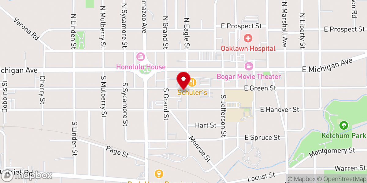 Map showing location of St Mary Catholic Parish Church