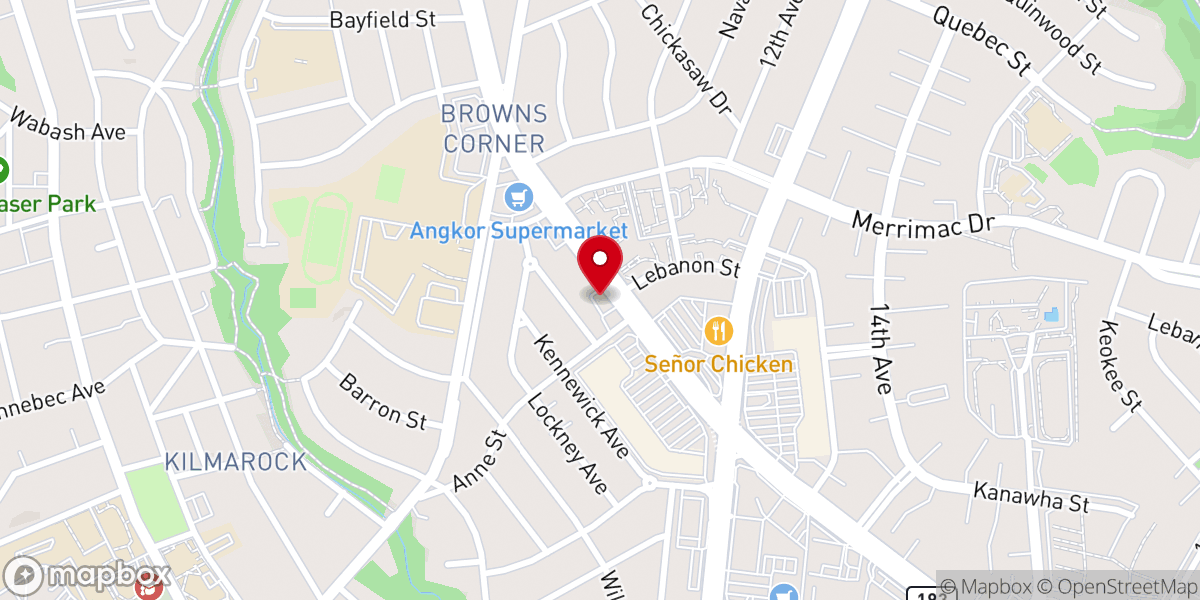 Map showing location of gideon-church
