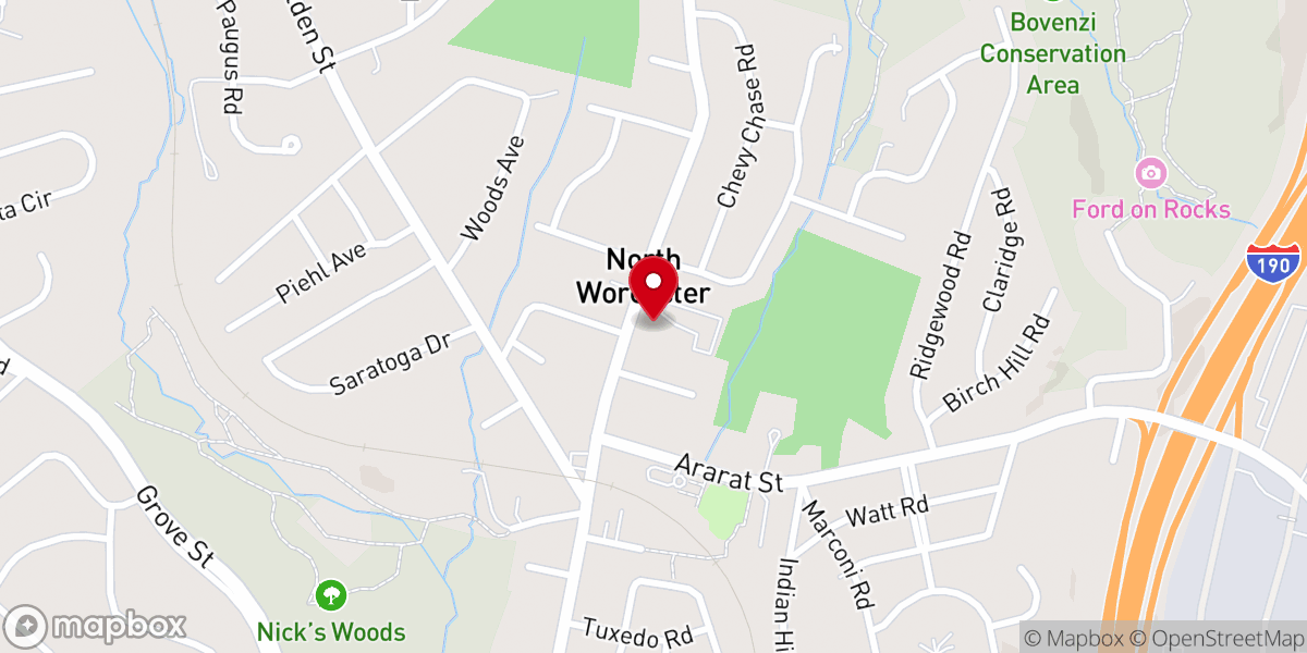 Map showing location of St. George Catholic Church