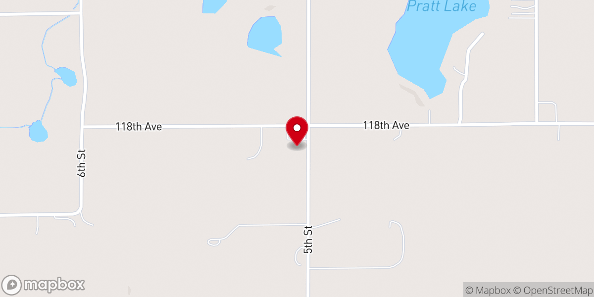 Map showing location of East Martin Christian Reformed