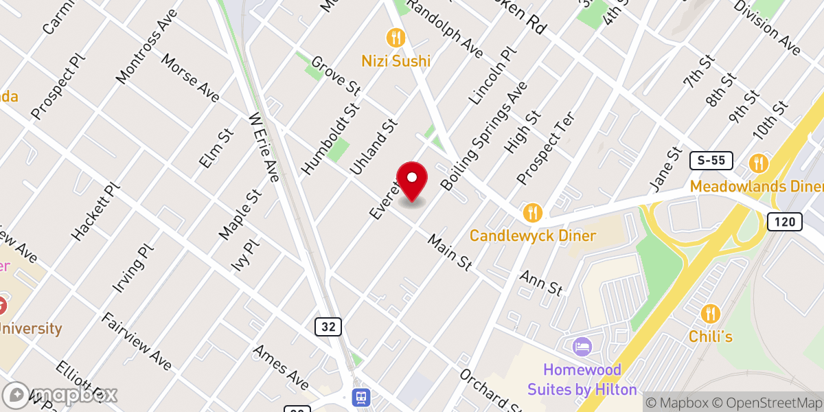 Map showing location of Wesleyan Methodist Episcopal Church