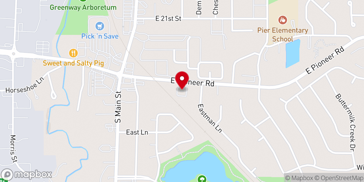 Map showing location of Calvary Bible Church