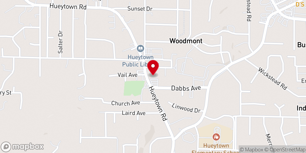 Map showing location of Pleasant Ridge Baptist Church Recreation Center