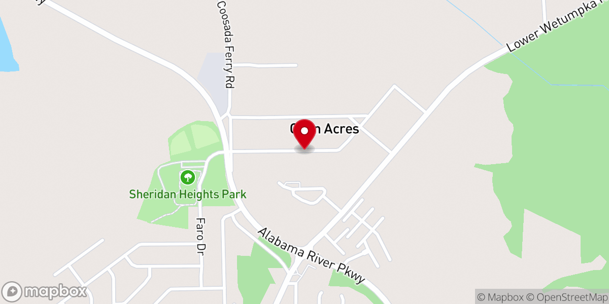 Map showing location of Open Acres Baptist Church
