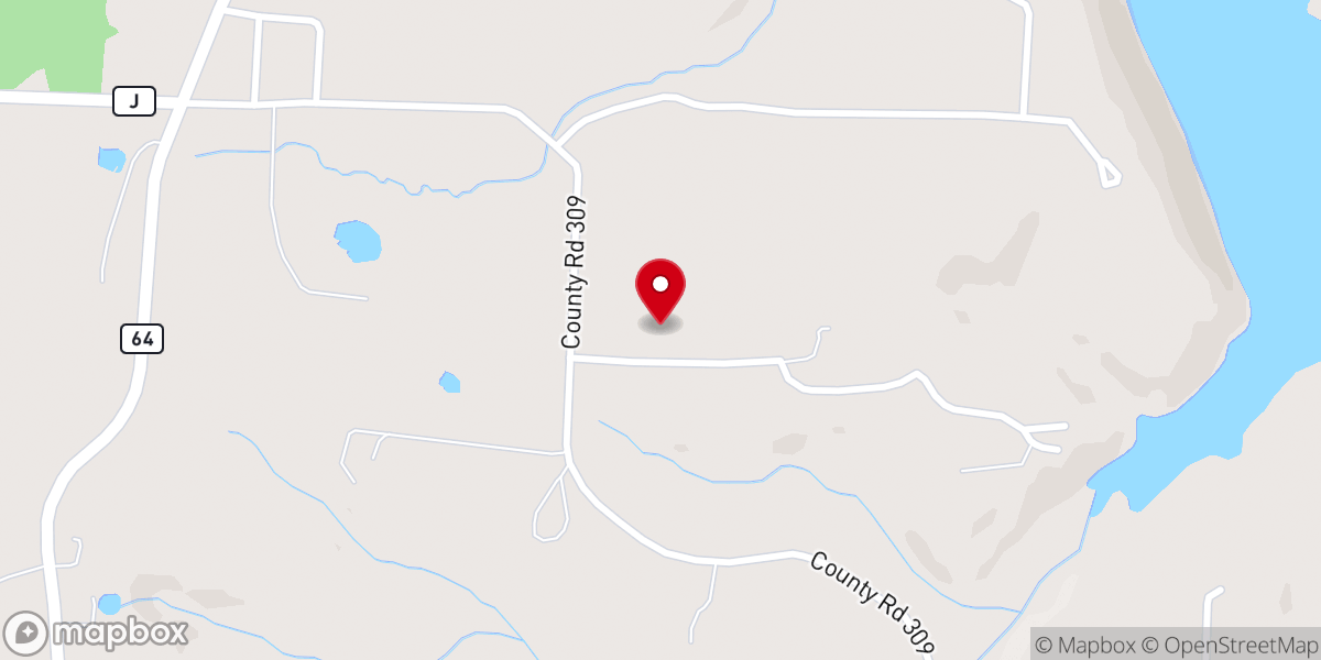Map showing location of Camp Hebron