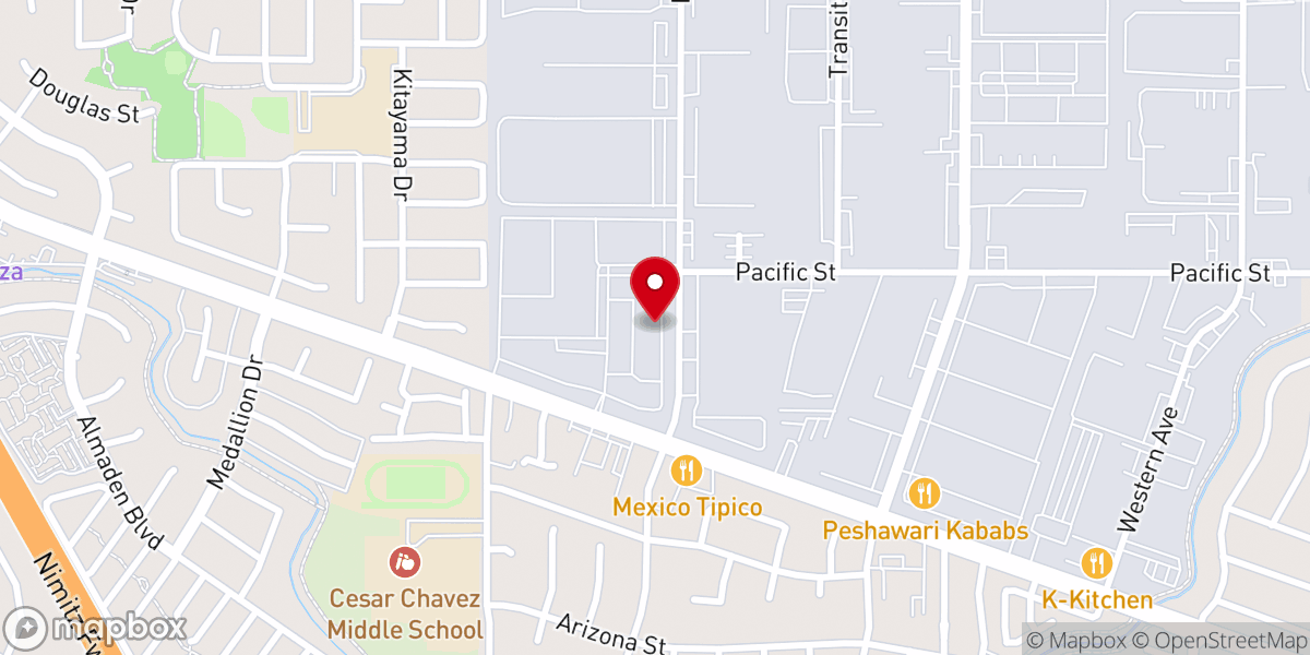 Map showing location of Victory Center AME Zion Church