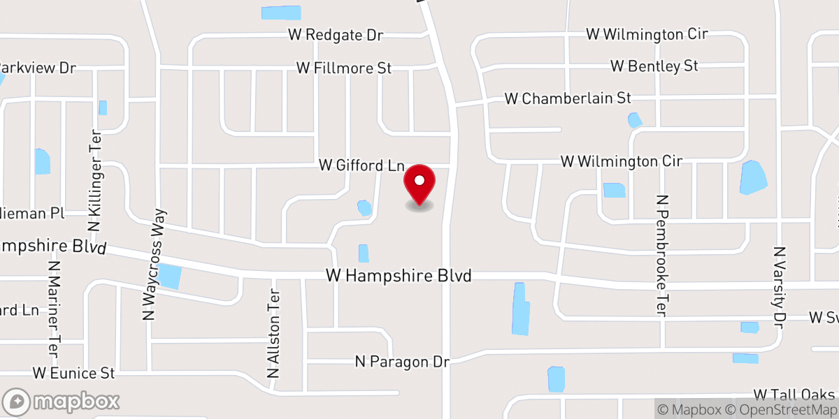 Map showing location of North Citrus Christian Church
