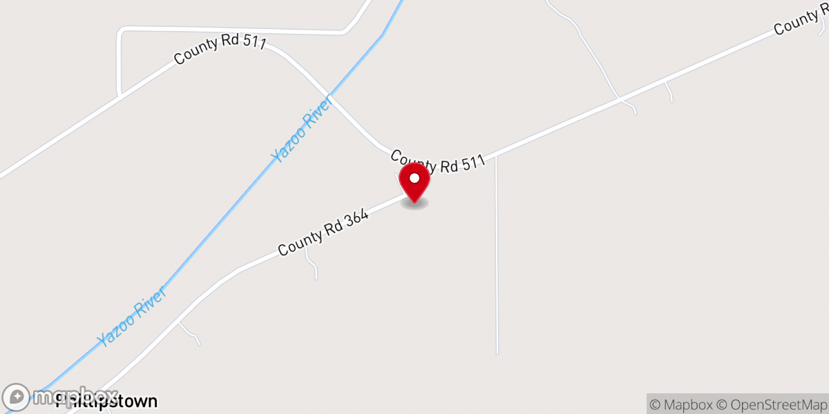 Map showing location of Phillipston Baptist Church