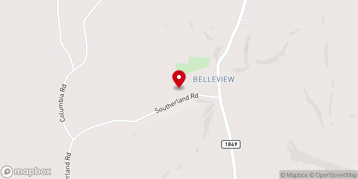 Map showing location of Rock Church of Christ
