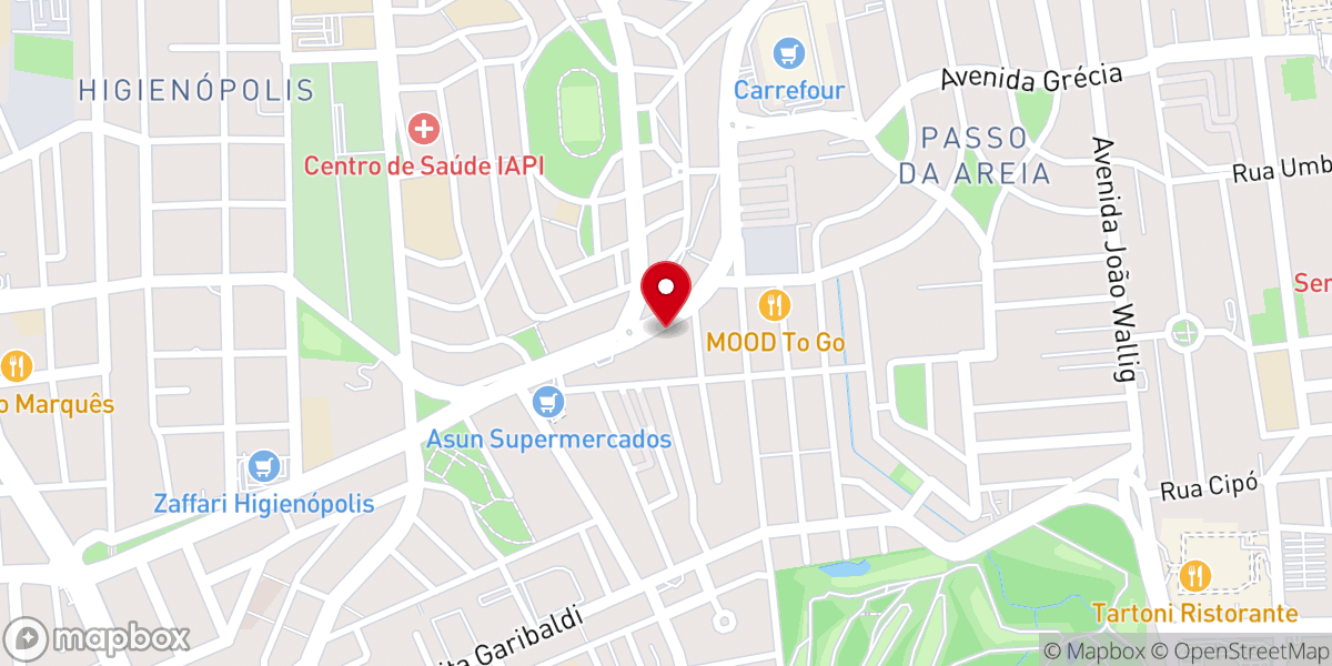 Map showing location of Igreja Batista Filadélfia