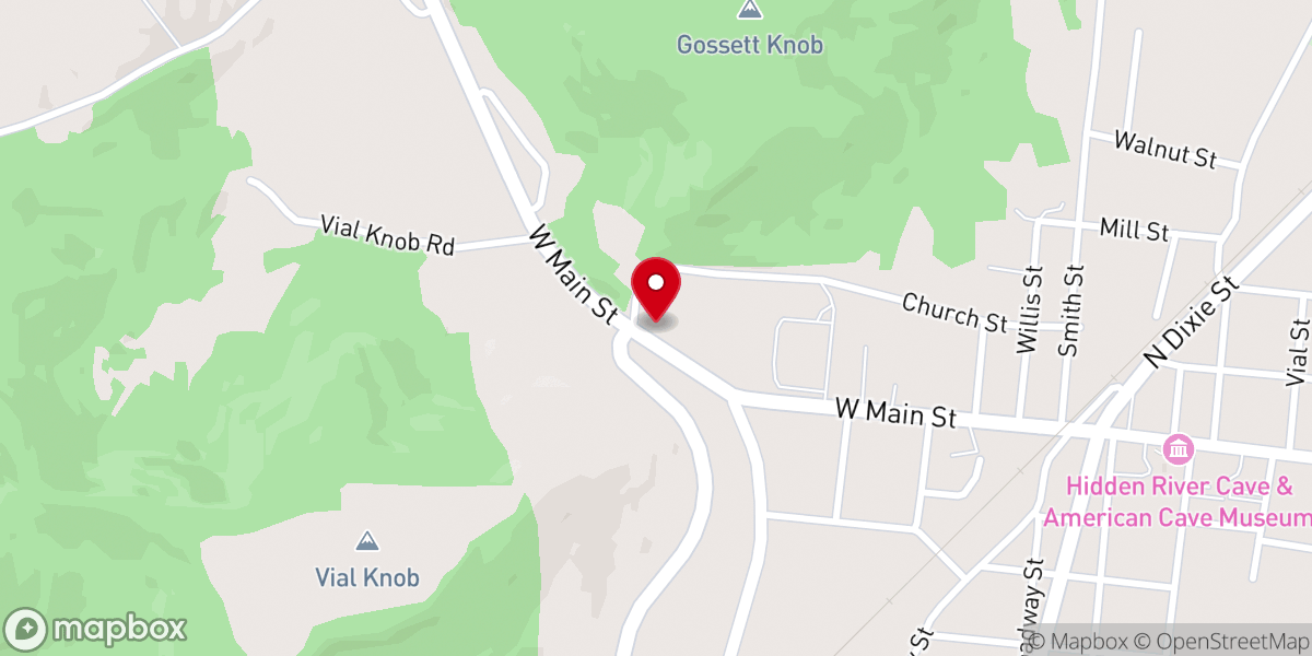 Map showing location of Friendship Baptist Church