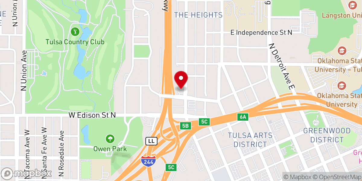 Map showing location of Downtown Church
