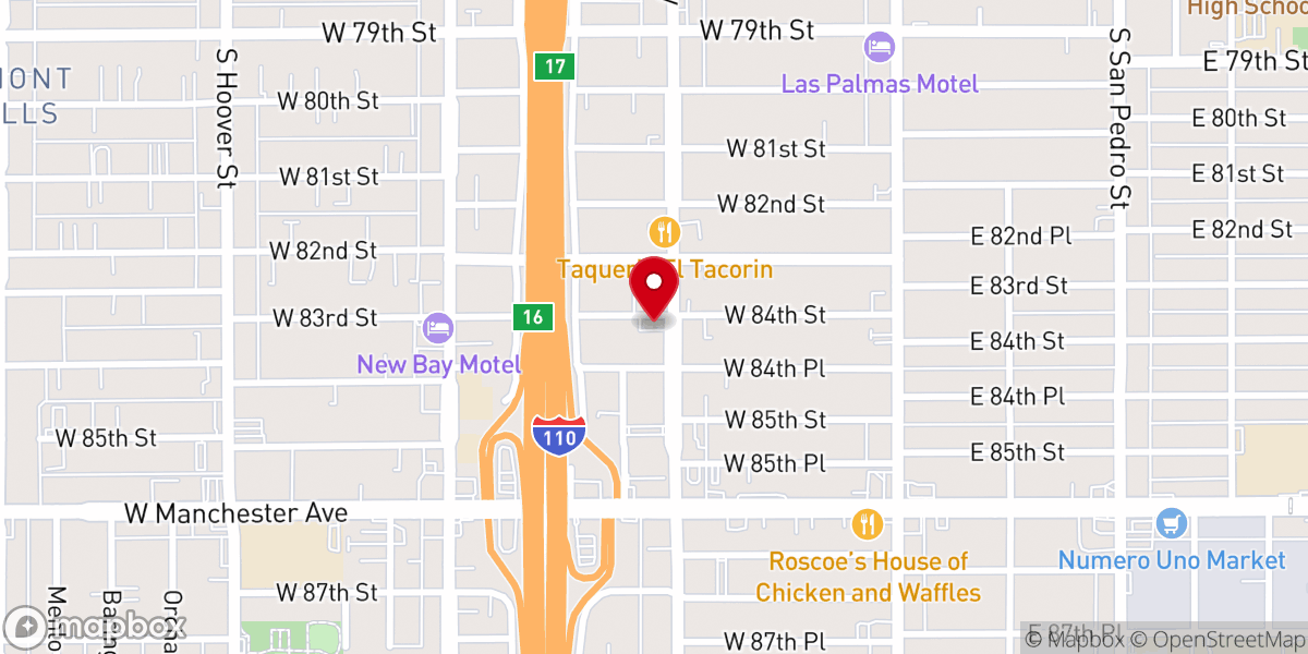 Map showing location of Grace Chapel Church of God