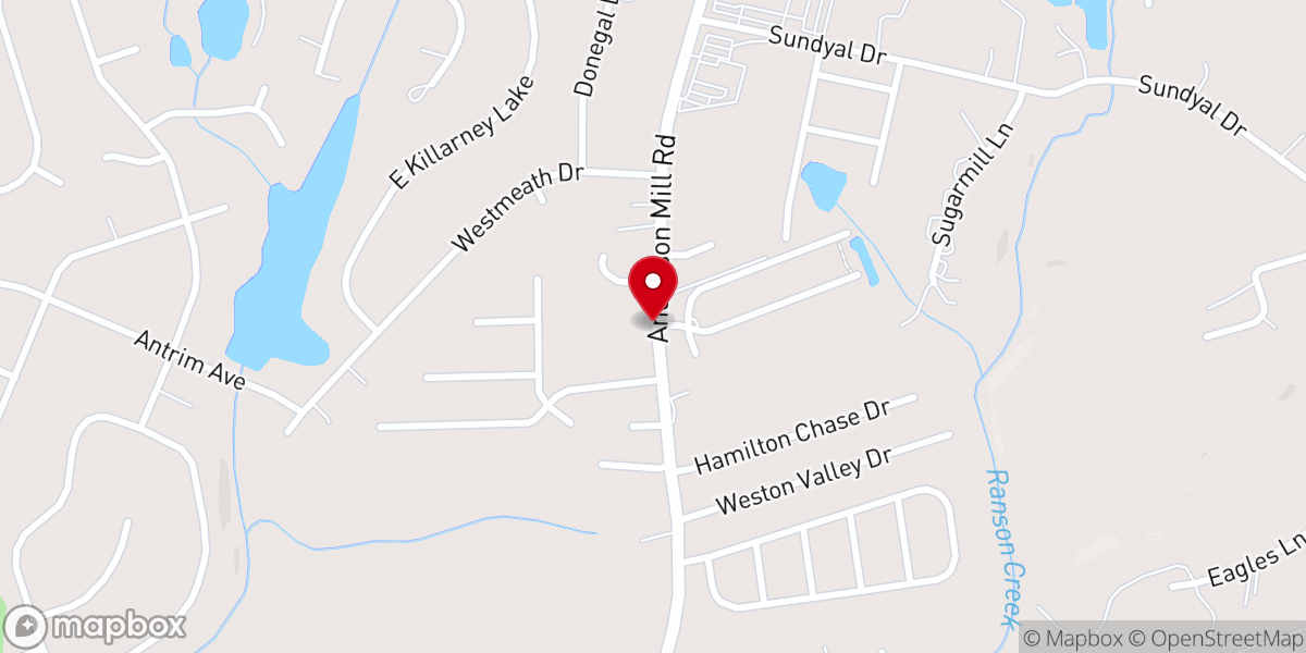 Map showing location of Point of Life Church