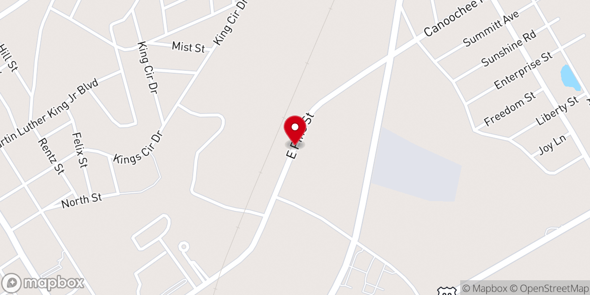 Map showing location of Beacon of Hope Church of God