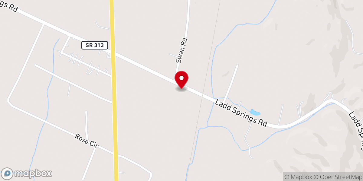 Map showing location of Mountain Springs Baptist Church
