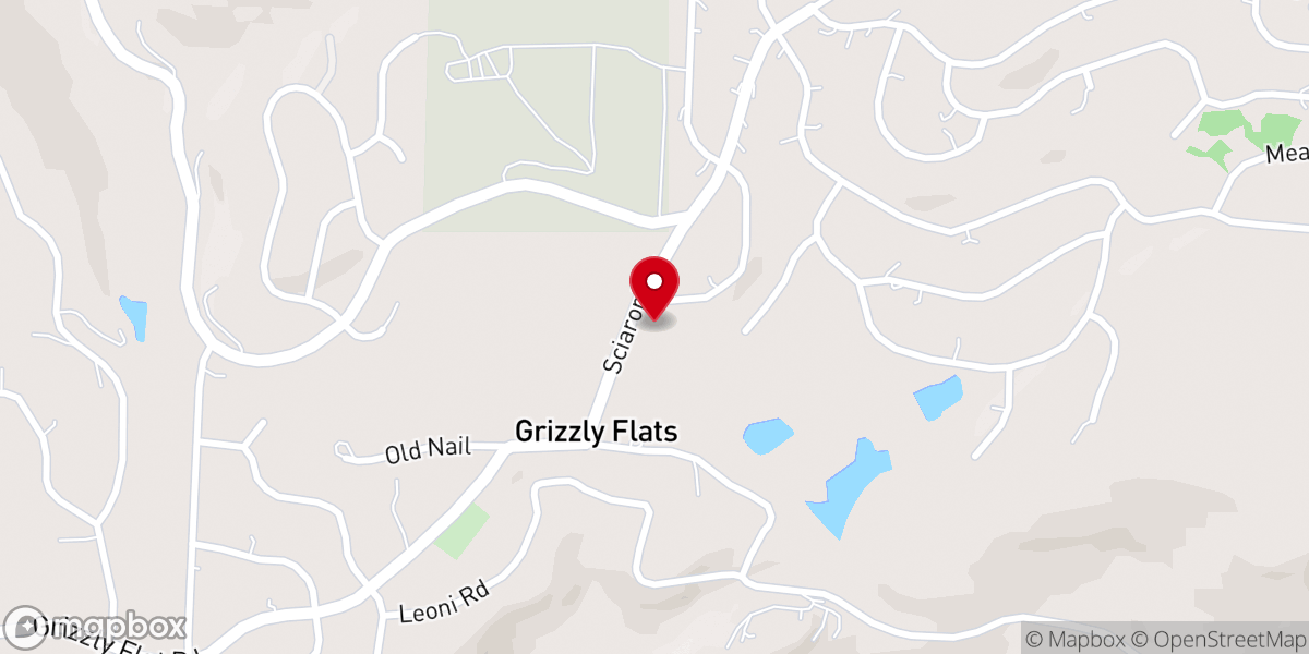 Map showing location of Grizzly Flats Community Church