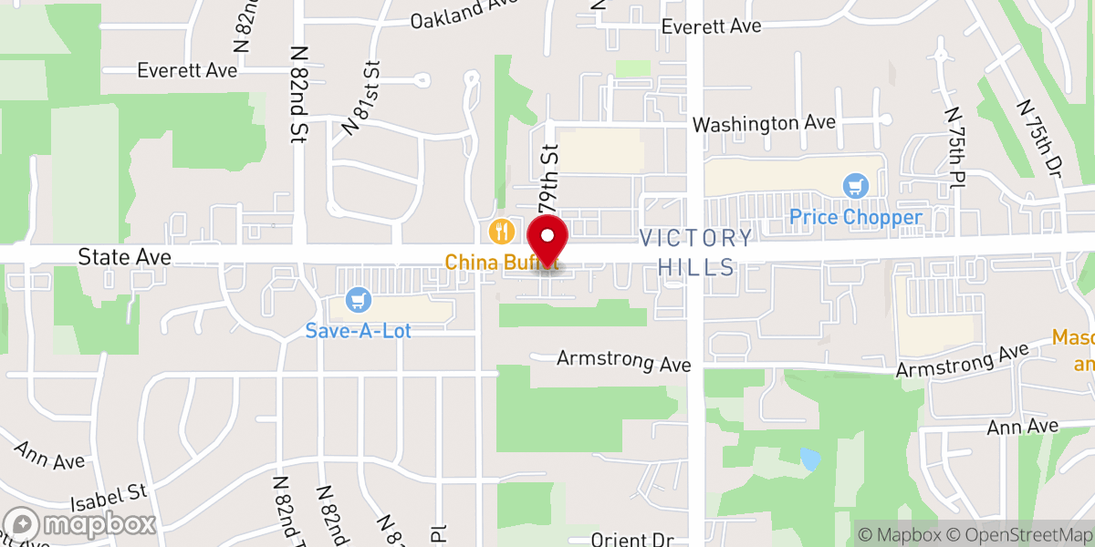 Map showing location of Oak Ridge Missionary Baptist Church