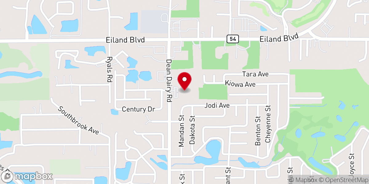 Map showing location of The Rucki Hospice Care Center
