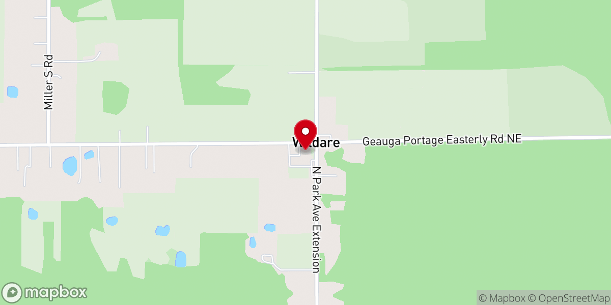 Map showing location of Wildare United Methodist Church