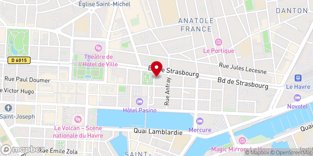 Map showing location of Centre d'Accueil Universel - Le Havre