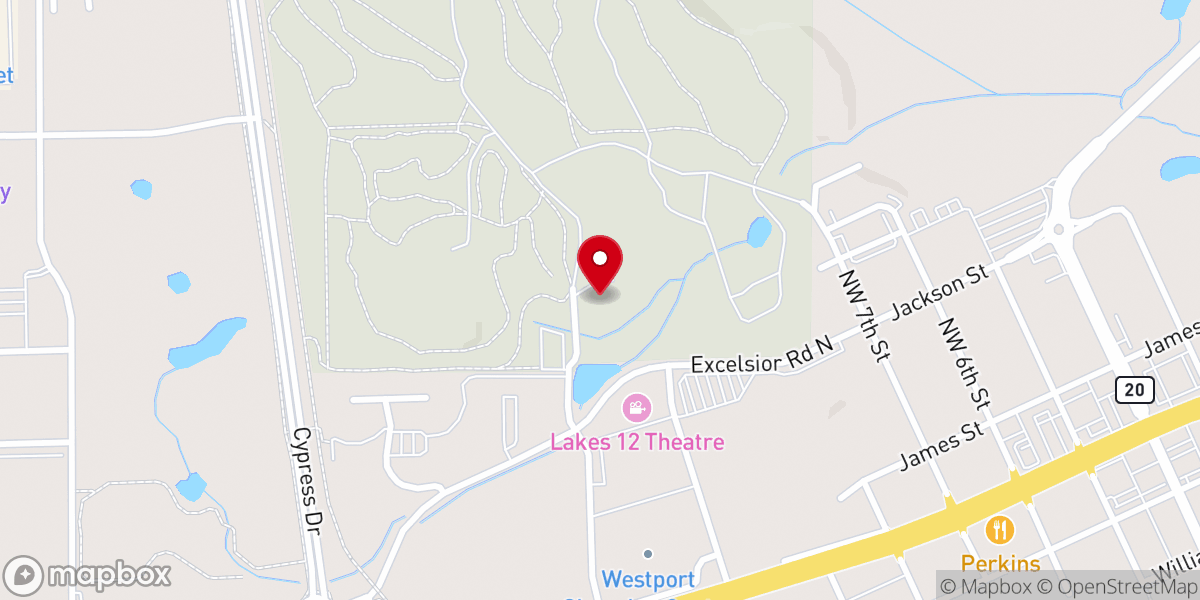 Map showing location of Sertoma Winter Wonderland