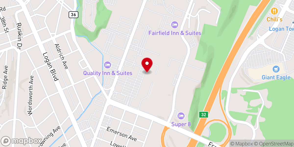 Map showing location of LCBC Altoona