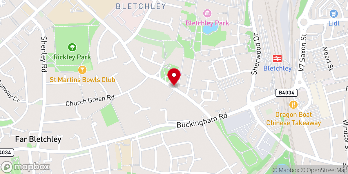 Map showing location of St. Mary's Church Office
