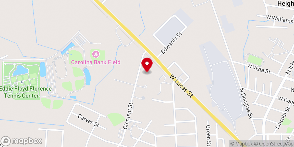 Map showing location of True Faith Fellowship Church