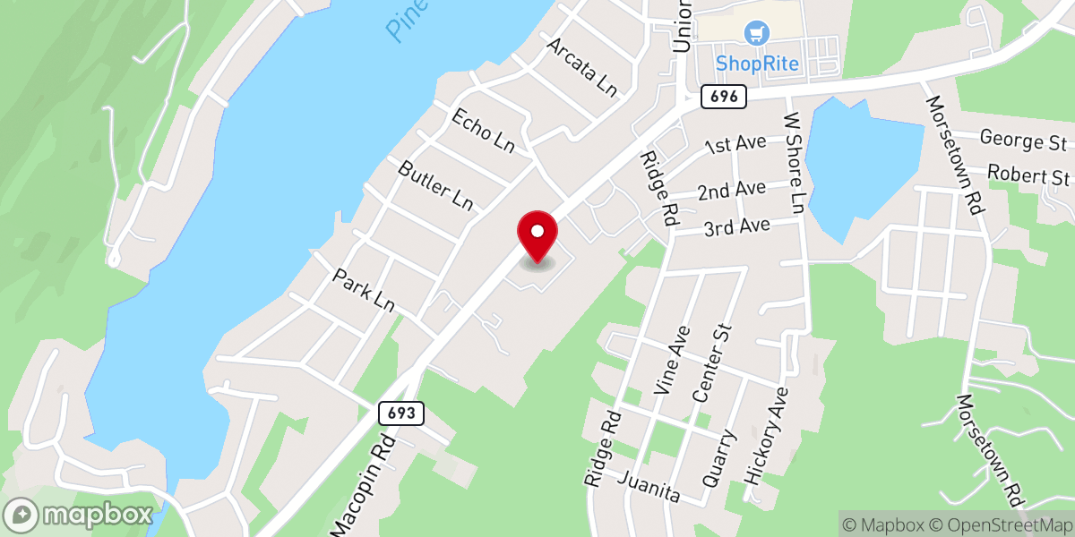Map showing location of West Milford Presbyterian Church Pantry - Food Distribution Center
