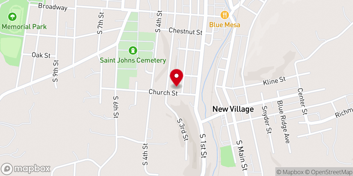 Map showing location of Rectory