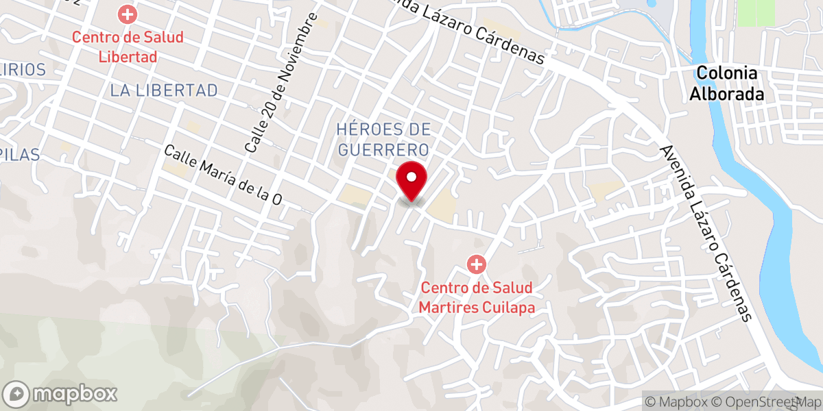 Map showing location of Iglesia Evangélica Cristiana Espiritual