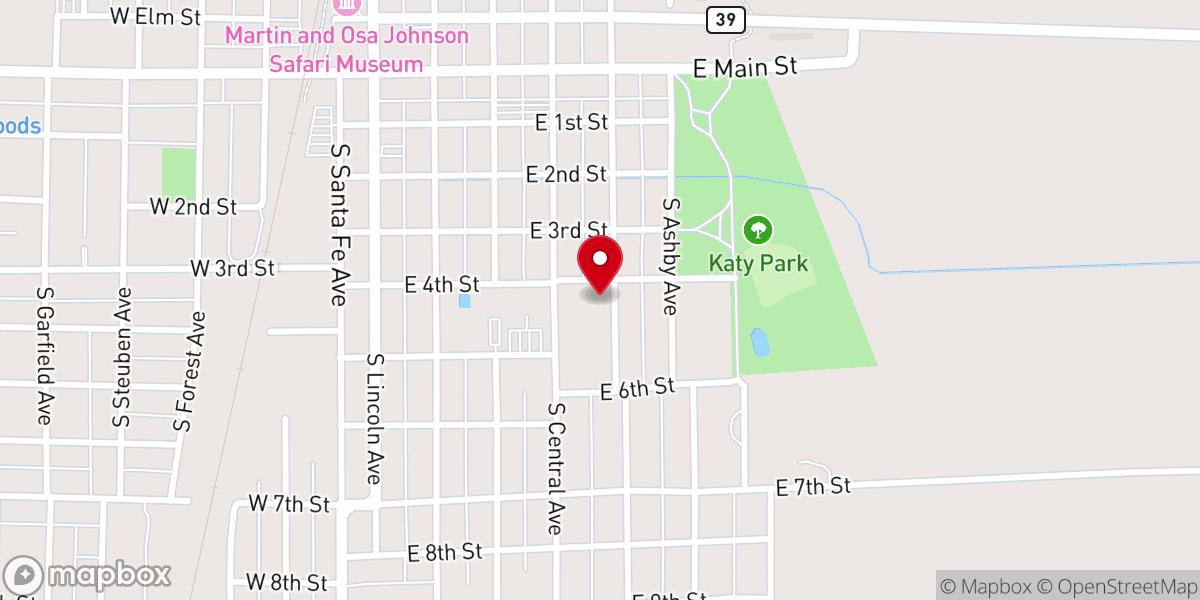 Map showing location of St Patrick Catholic School