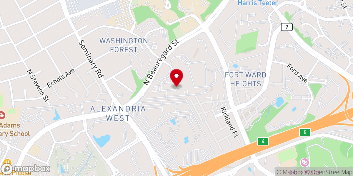 Map showing location of Goodwin House Alexandria