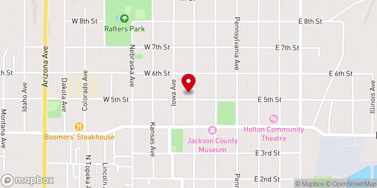 Map showing location of First Christian Church - Food Distribution Center