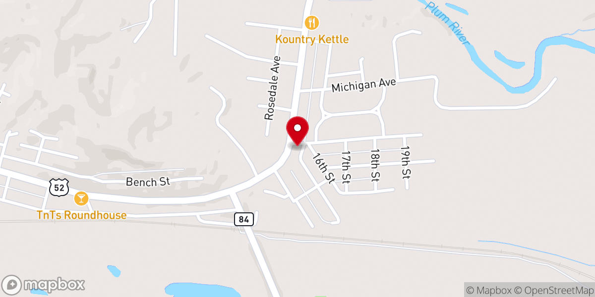 Map showing location of Oak Park Bible Church