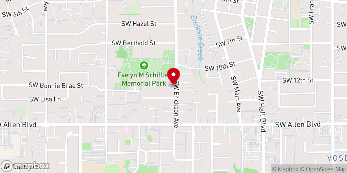 Map showing location of Iglesia El Buen Pastor Beaverton