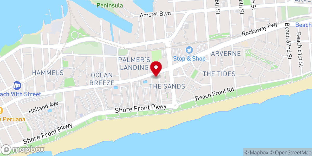 Map showing location of St. John Baptist Church