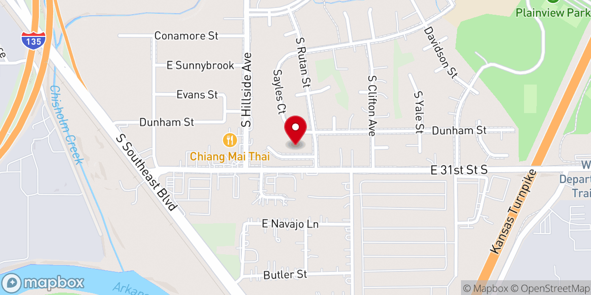 Map showing location of Planeview Community Church